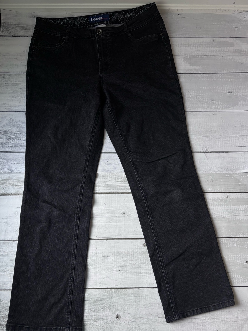 Santana Black Boot-Cut Jeans for Women